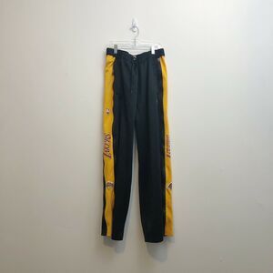 2000s Los Angeles Lakers Break Away Pants Warm Up NBA Basketball Zipway VTG M